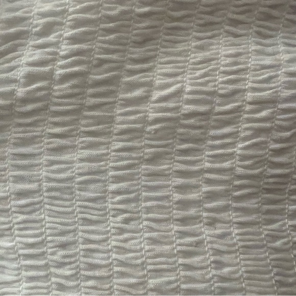 Smocked White Tank Top Cropped // Medium (runs small) - Picture 2 of 2